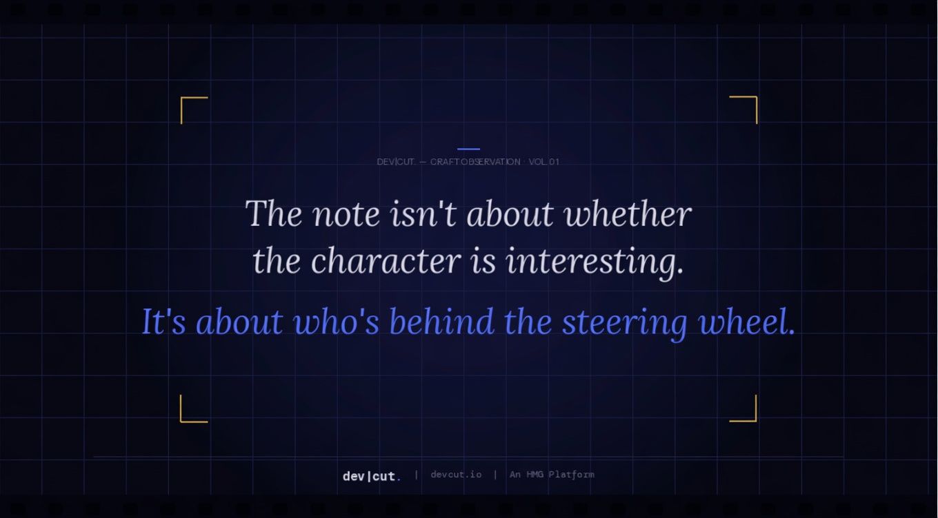 A pilot asks the audience to follow this person for a season. And the pilot is where they decide whether it's worth it.